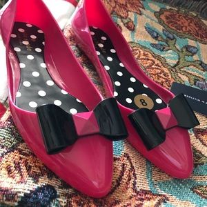 Kate spade bow pink jelly shoes